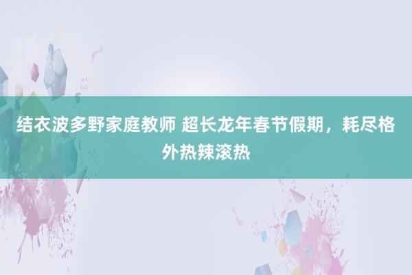 结衣波多野家庭教师 超长龙年春节假期，耗尽格外热辣滚热