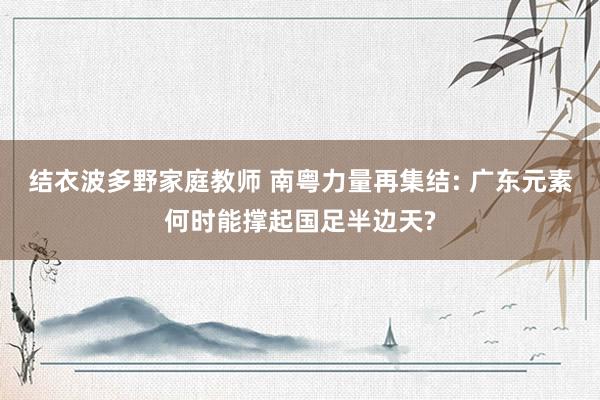结衣波多野家庭教师 南粤力量再集结: 广东元素何时能撑起国足